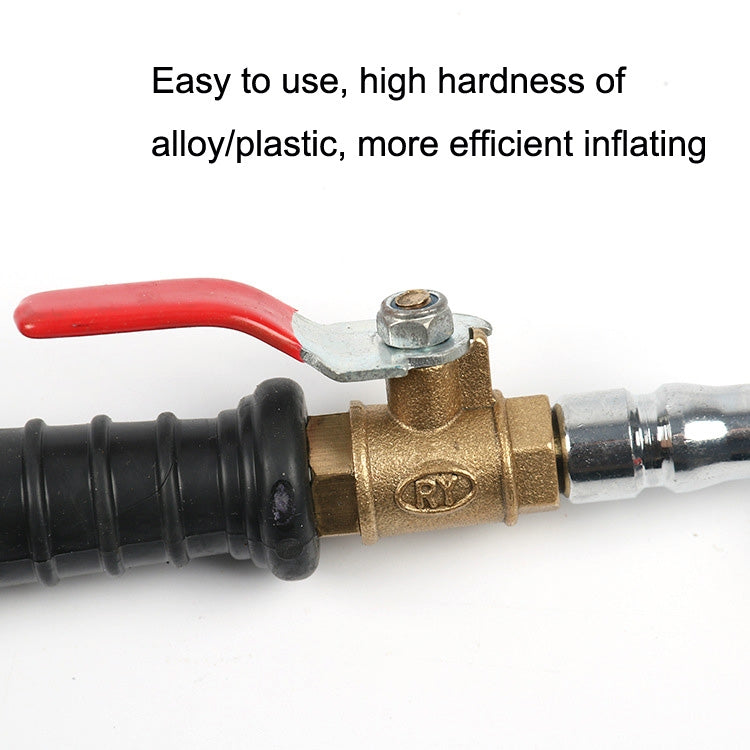 Car Tire Double-Ended Air Nozzle, Specification: Straight Handle With Gaselet