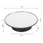 25cm USB Power Rotating Display Stand Video Shooting Props Turntable(Silver Mirror)