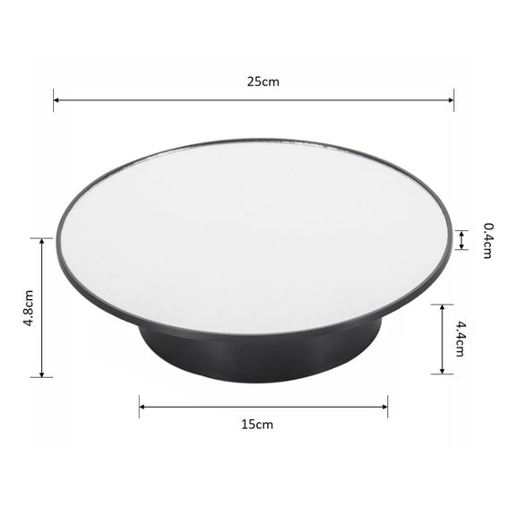 25cm USB Power Rotating Display Stand Video Shooting Props Turntable(Silver Mirror)