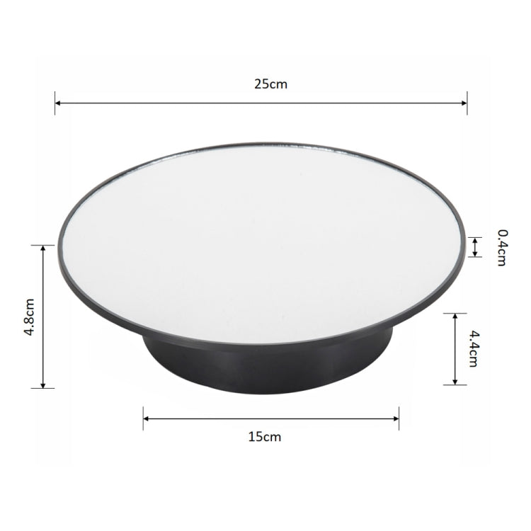 25cm USB Power Rotating Display Stand Video Shooting Props Turntable(White Bottom Frosted)
