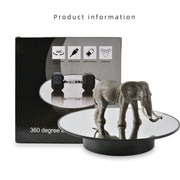25cm USB Power Rotating Display Stand Video Shooting Props Turntable(White Bottom Frosted)