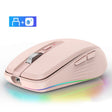 Fmouse M303 2400DPI Bluetooth&2.4G Dual Modes Rechargeable RGB Mouse(Pink) - free shipping - PMC TechLife - Order now!