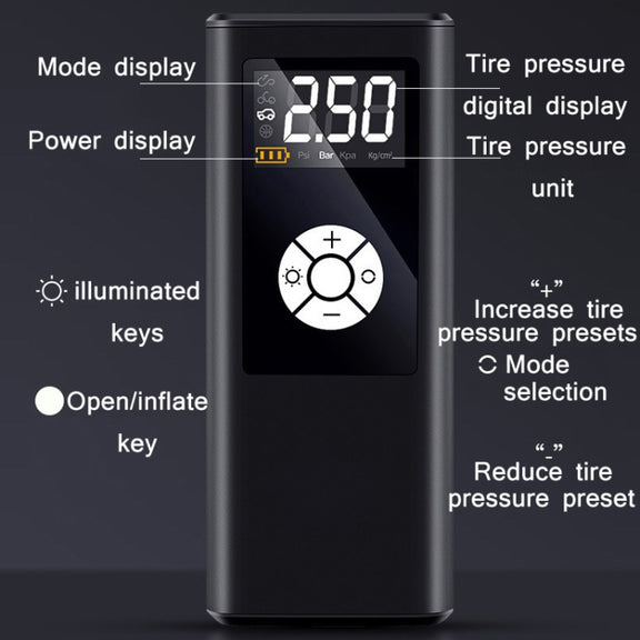 Car Portable Digital Display Electric Air Pump, Specification: L2775 Wireless Version 4000 mAh