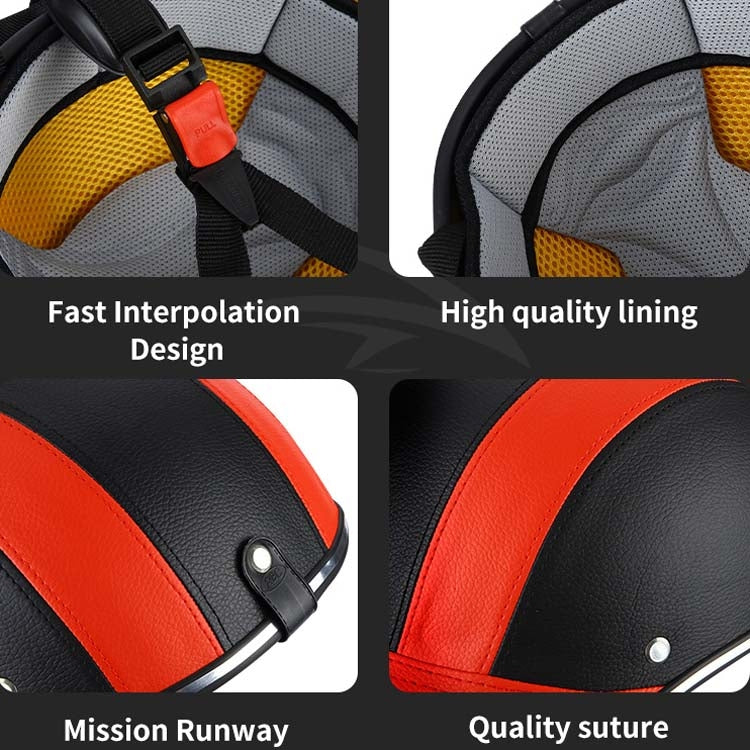 BSDDP A0322 Summer Half Helmet Lightweight Safety Helmet(Orange)