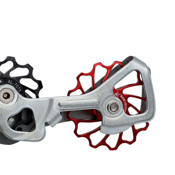 MEROCA Ceramic Bearing Mountain Bike Guide Wheel(13T Black)