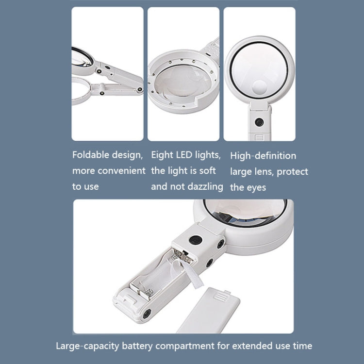 5X / 11X USB Charging LED Light Handheld Magnifier(FS 75RC)