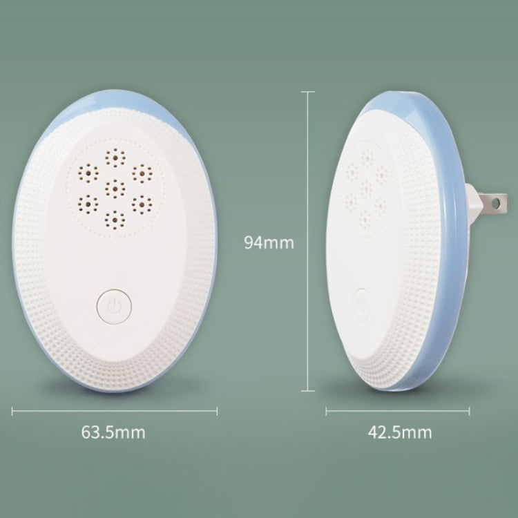 Ultrasonic Mosquito Rat Repellent Night Light, Specification: US Plug(Gemstone Blue)