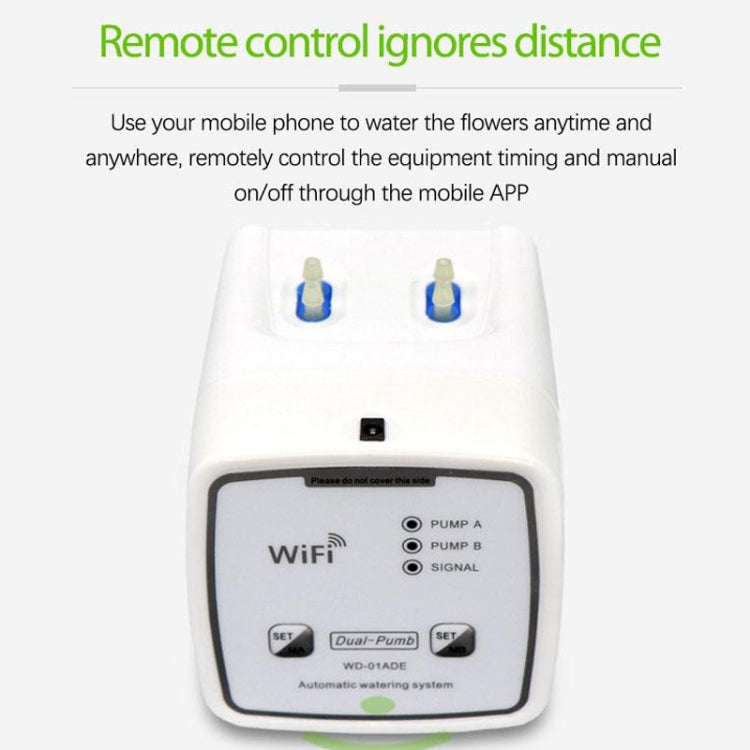 WD-01ADE WIFI Gardening Drip Irrigation Controller, Specification: Double Pump 15 Pots(US Plug)