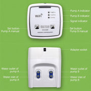 WD-01ADE WIFI Gardening Drip Irrigation Controller, Specification: Double Pump 20 Pots(US Plug)