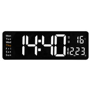 6626 Living Room Wall-Mounted Large Screen Display LED Digital Clock, Color: White Temperature