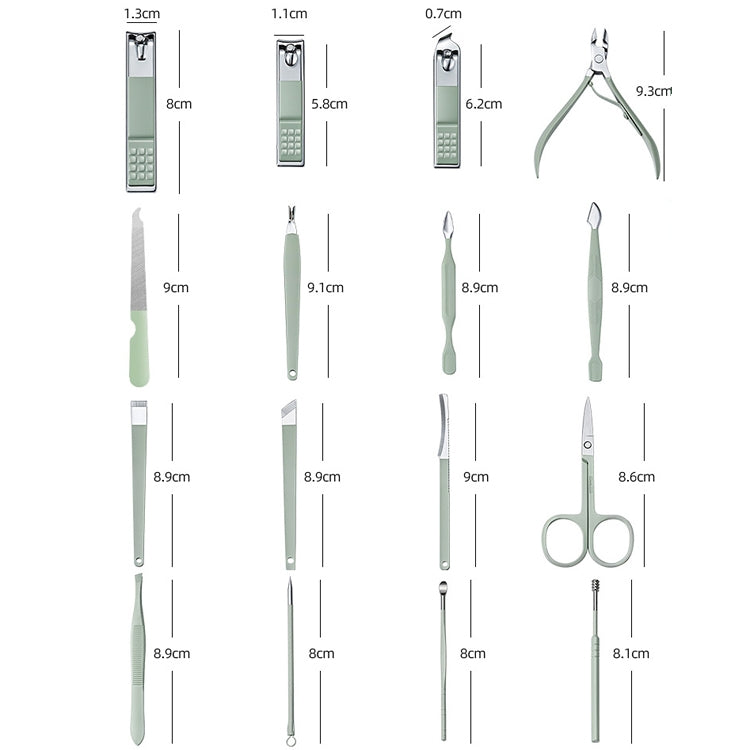 16 in 1 Green  Convenience Tools Cutting Nails