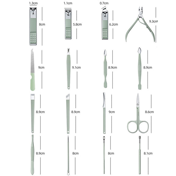 16 in 1 Green  Convenience Tools Cutting Nails