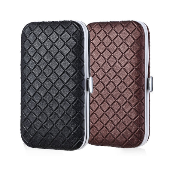 Stainless Steel Nail Trimming Grooming Set(Dark Brown)