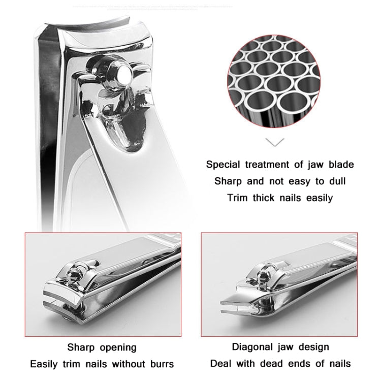 Stainless Steel Nail Trimming Grooming Set(Dark Brown)