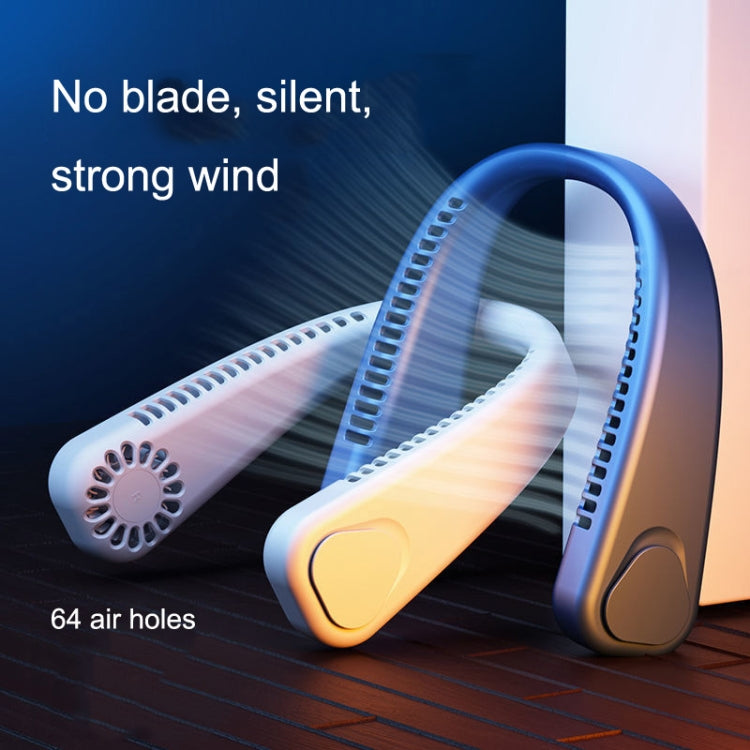 F2 USB Outdoor Portable Hanging Neck Fan(White)