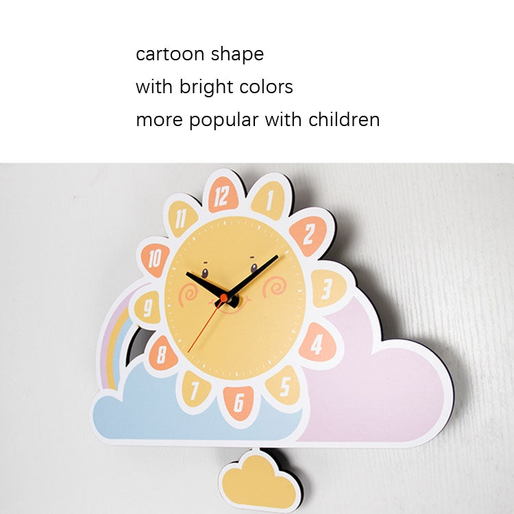 Cartoon Shake Wall Clock Children Room Decoration Wall Clock (Palette)