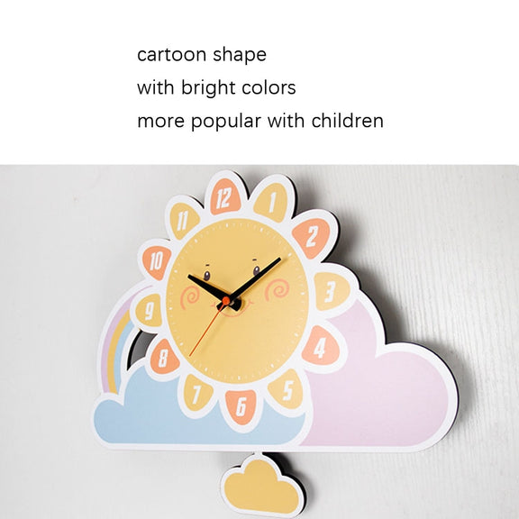 Cartoon Shake Wall Clock Children Room Decoration Wall Clock (Palette)