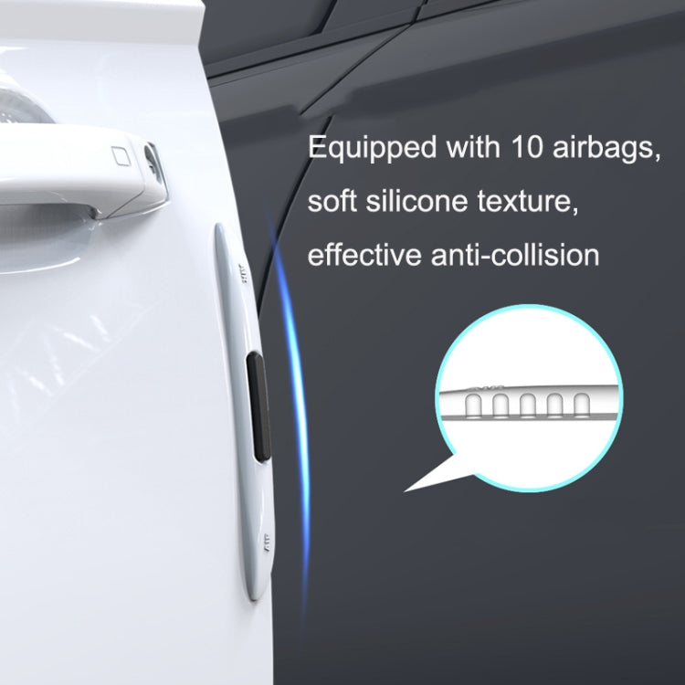 4 PCS Car Door Anti-Static Silicone Airbag Anti-Collision Strip, Colour: Transparent