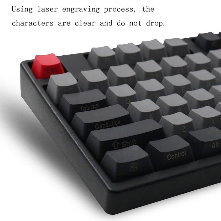 Mechanical Keyboard Laser PBT Keycap Light Gray Front Words