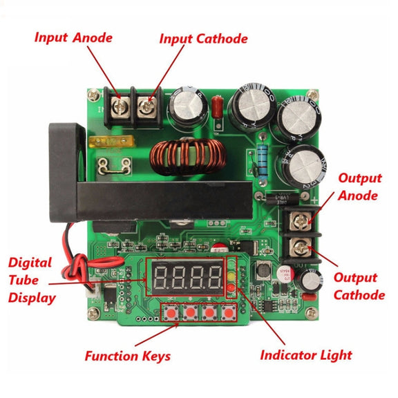 High Power DC-DC Adjustable Boost Module Digital Boost Circuit Board