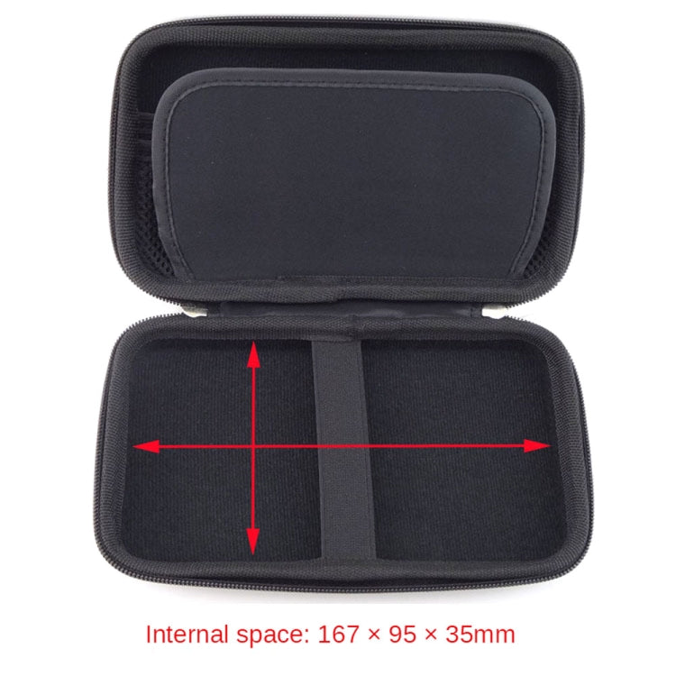 GH1302 EVA Hard Shell Hard Drive Bag Digital Storage Bag(Black)