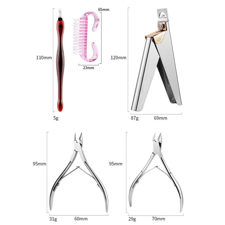 Stainless Steel Double Head Dead Skin Scissors Set, Specification: Set B