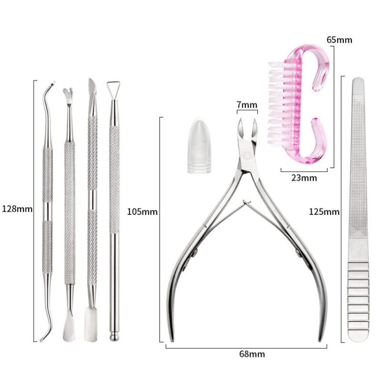 Stainless Steel Double Head Dead Skin Scissors Set, Specification: Set B