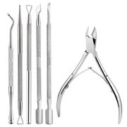 Stainless Steel Double Head Dead Skin Scissors Set, Specification: Set F