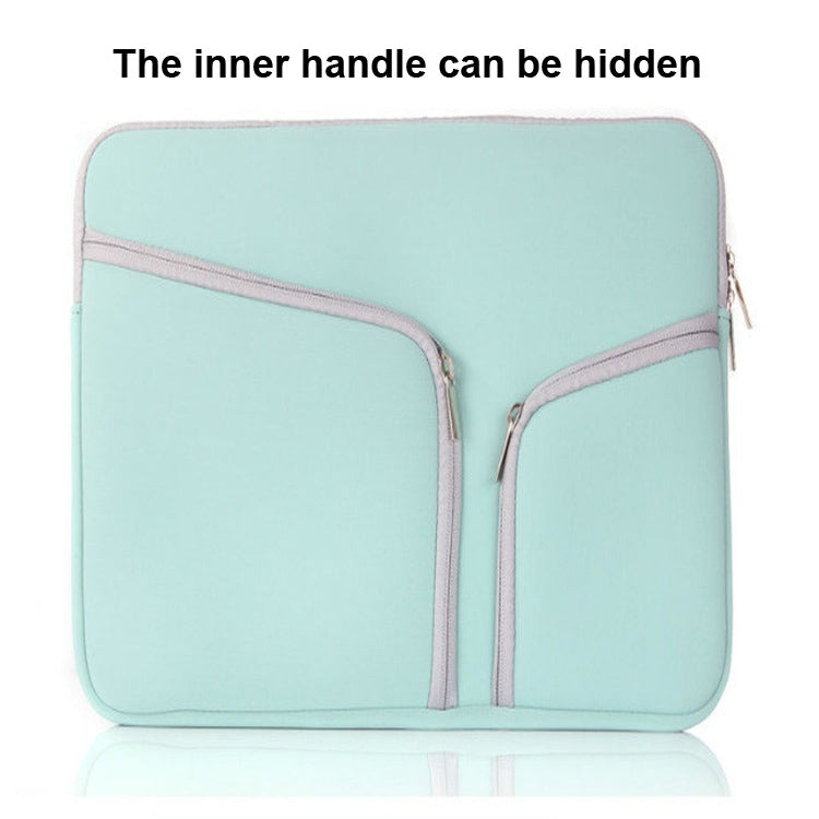 T228 Diving Material Computer Bag Multi-pocket Laptop Liner Bag, Size: 17 Inch(Mint Green)