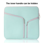 T228 Diving Material Computer Bag Multi-pocket Laptop Liner Bag, Size: 17 Inch(Mint Green)