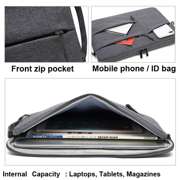 Zipper Type Polyester Business Laptop Liner Bag, Size: 11.6 Inch(Rose Red)
