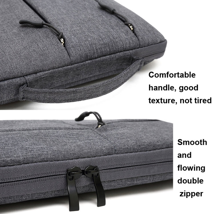 Zipper Type Polyester Business Laptop Liner Bag, Size: 11.6 Inch(Rose Red)