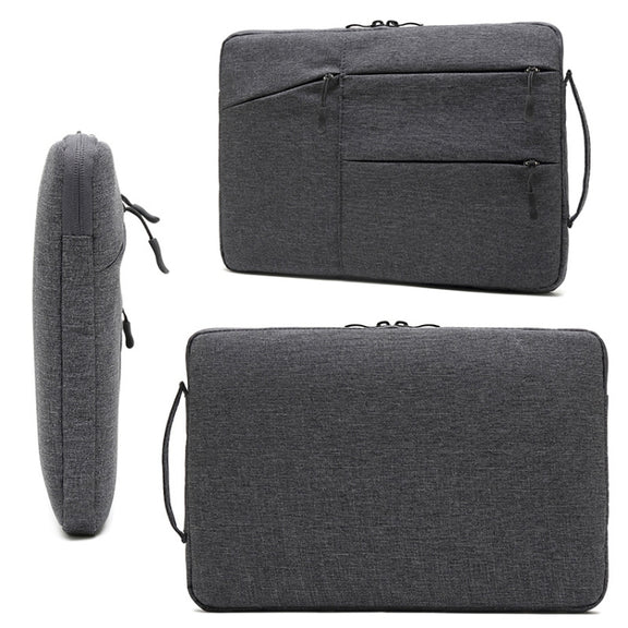 Zipper Type Polyester Business Laptop Liner Bag, Size: 14 Inch(Dark Gray)