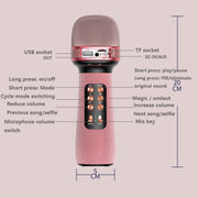 WS898 Live Wireless Bluetooth Microphone with Audio Function(Blue)