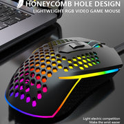 LEAVEN S50 6Keys Macro Definition Programmable RGB Lighted Gaming Wired Mouse, Cable Length: 1.5m(Blue)