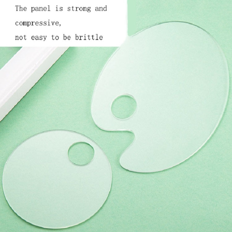 Acrylic Makeups Manicure Transparent Palette With Color Stick, Specification: Elliptical Plate+Stick