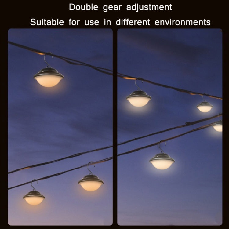 Outdoor Portable Hanging USB Charging Camping Light(Black)