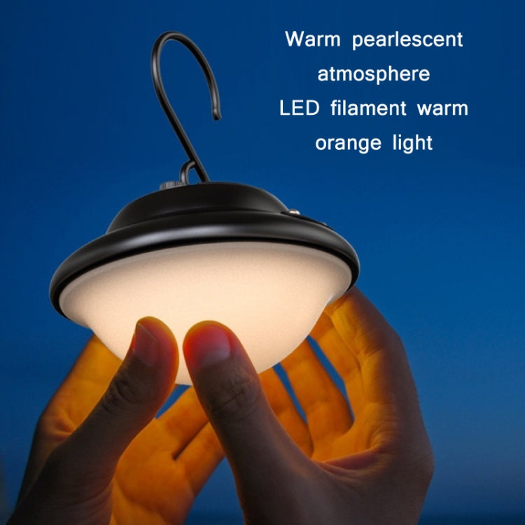 Outdoor Portable Hanging USB Charging Camping Light(Black)