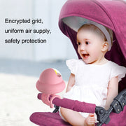 Stroller Portable Multi-Function Silent Octopus Bladeless Fan(Pink)