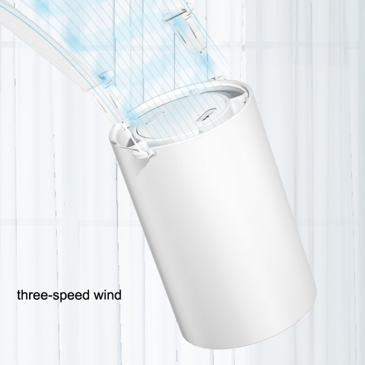 N1 Mini Portable USB Leafless Hanging Neck Fan(White)