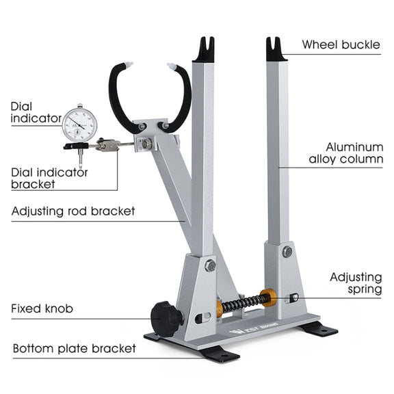 WEST BIKING Bicycle Wheel Correction and Adjustment Station(Silver)