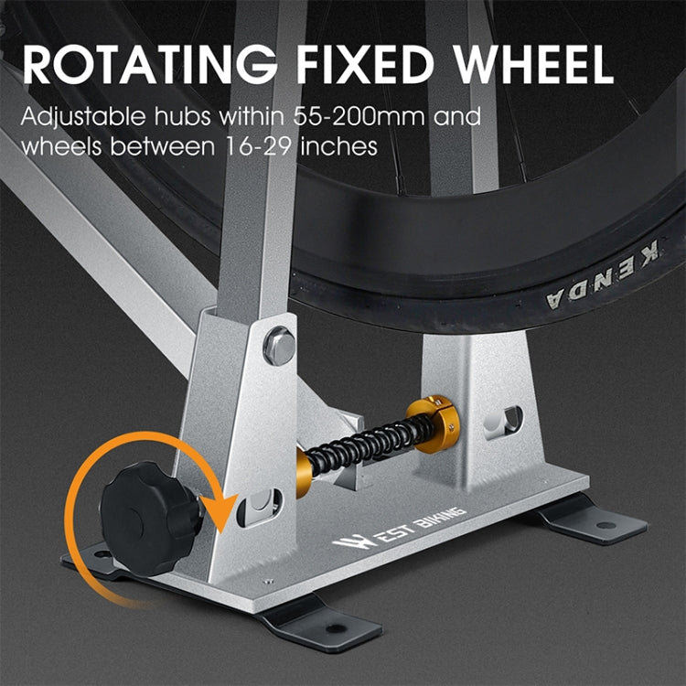 WEST BIKING Bicycle Wheel Correction and Adjustment Station(Silver)