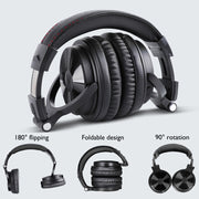 OneOdio PRO-C Bilateral Stereo Pluggable Over-Ear Wireless Bluetooth Monitor Headset(Black)