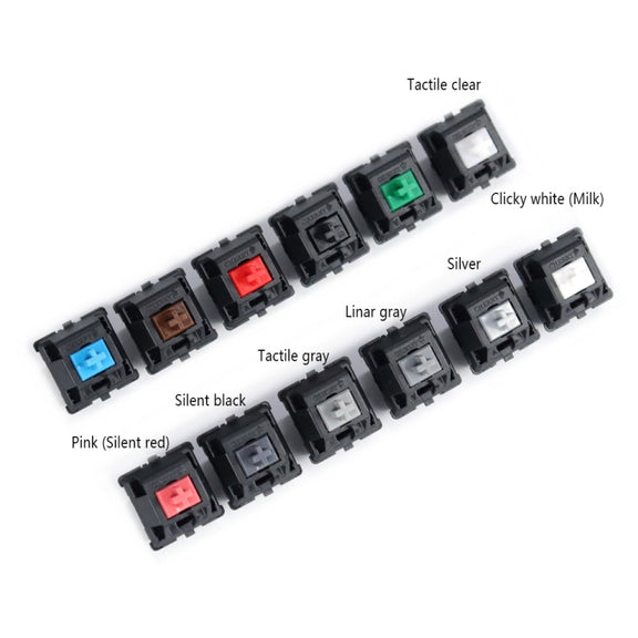 10PCS Cherry Shaft MX Switch Linear Keyboard Shaft, Color: White Shaft
