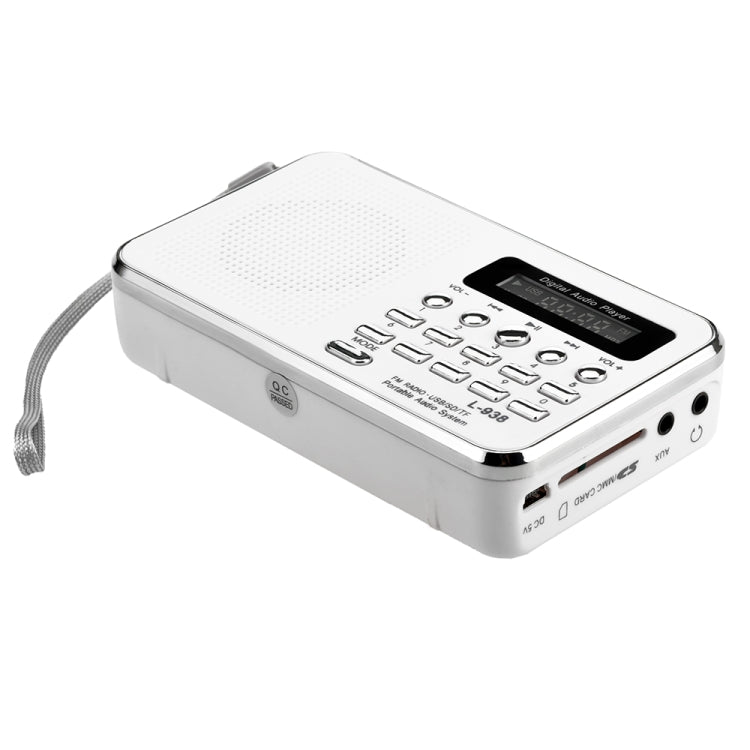 L-938  MP3 Audio Player FM Radio Support  SD MMC Card AUX-IN Earphone-out(Red)