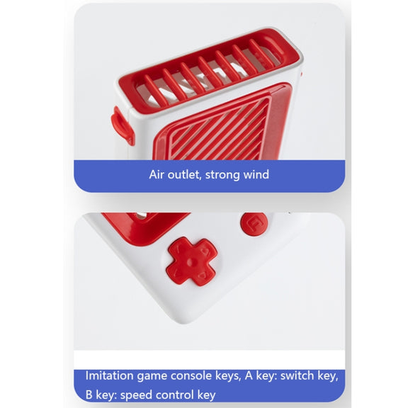 PROFAN XH008 USB Hanging Game Console Shape Fan with Bracket, Style: Building Blocks (Red)