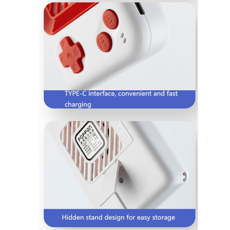 PROFAN XH008 USB Hanging Game Console Shape Fan with Bracket, Style: Basic Type (White)
