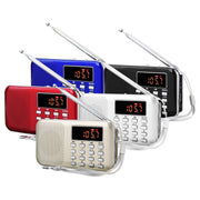 L-218AM  MP3 Radio Speaker Player Support TF Card USB with LED Flashlight Function(Red)
