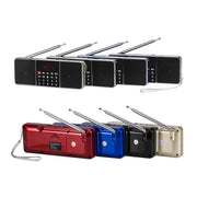 L-288FM Dual Speaker Radio MP3 Player Support TF Card/U Disk with LED Display(Red)