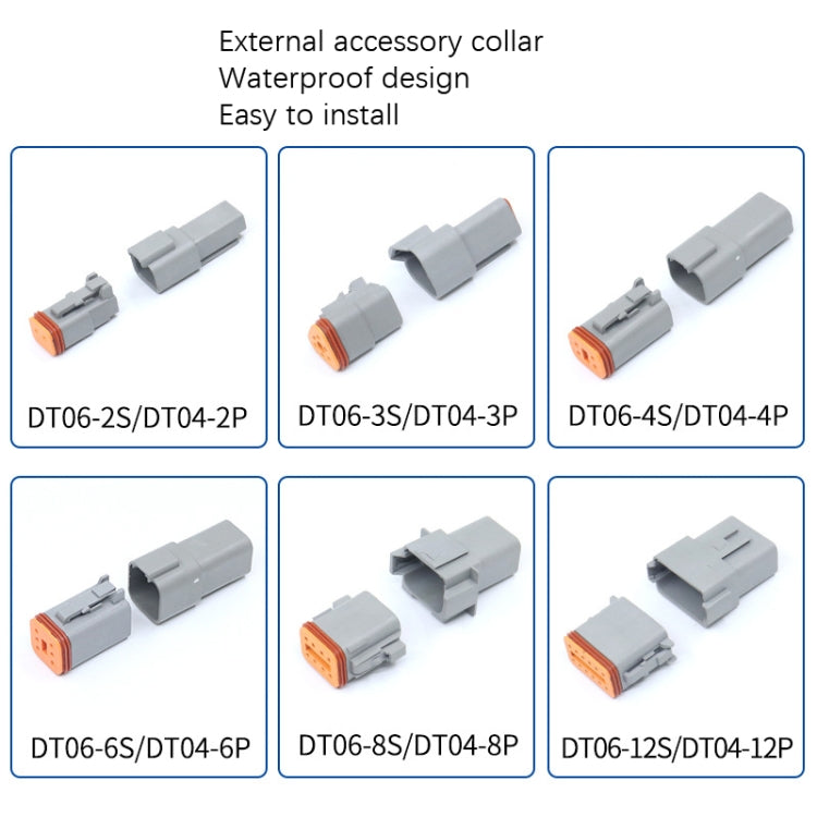 4 PCS DT04-3P / DT06-3S With Copper Car Water-resistant Connector Conductive Connection Terminal
